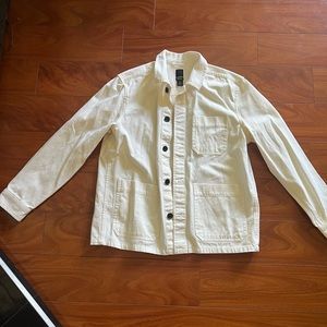 H&M white denim jacket